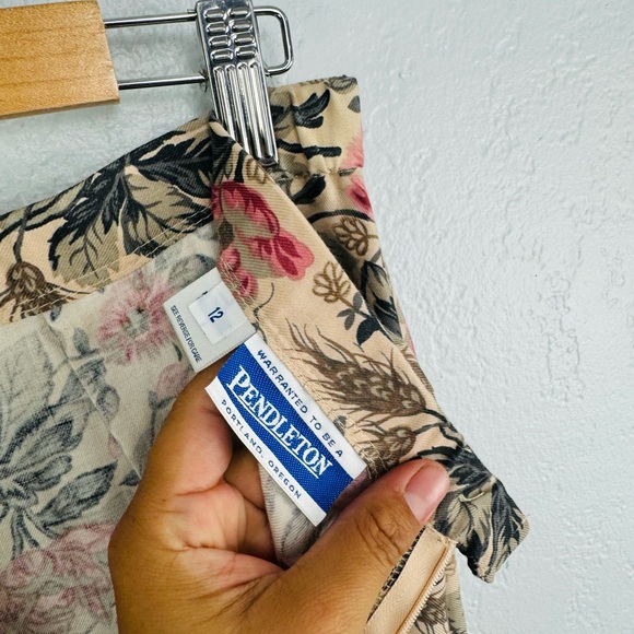 NWT Pendleton Floral Shabby Chic Cottage Core Long Maxi Skirt Blush Pink - Picture 7 of 11